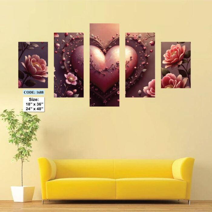 5 piece Wall Canvas set, Code 1588