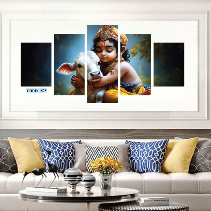 Hindu Religion Wall Canvas 5 pic set, Code 1575