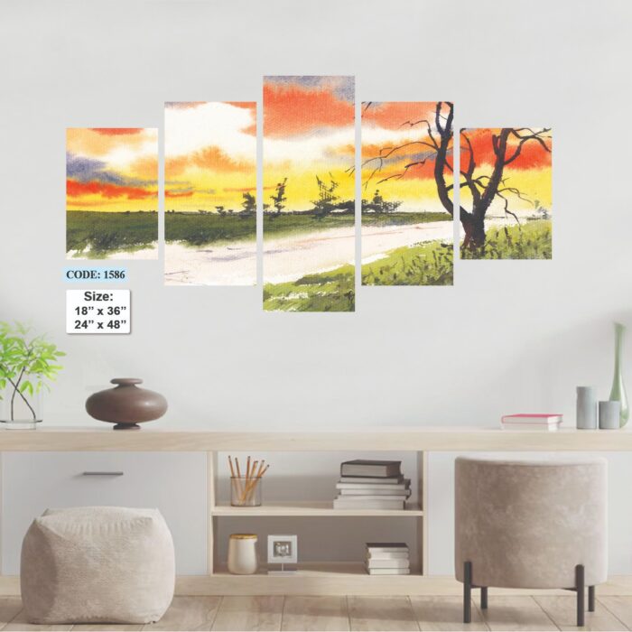 5 piece Wall Canvas  set, Code 1586