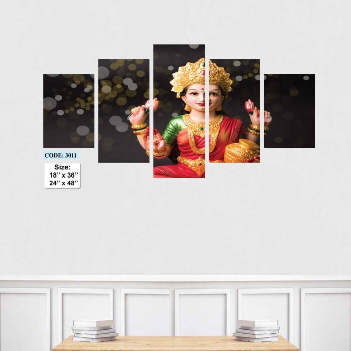 Hindu Religion Wall Canvas 5 pic set, Code 3011