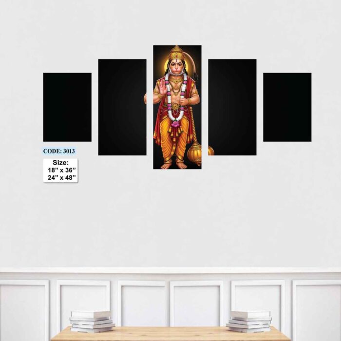 Hindu Religion Wall Canvas 5 pic set, Code 3013