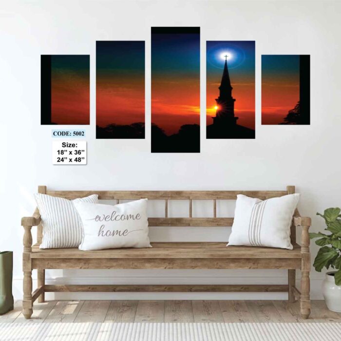Buddha Religion Wall Canvas 5 pic set, Code 5005