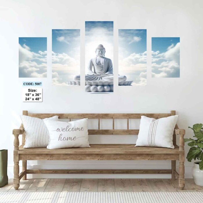 Buddha Religion Wall Canvas 5 pic set, Code 5006