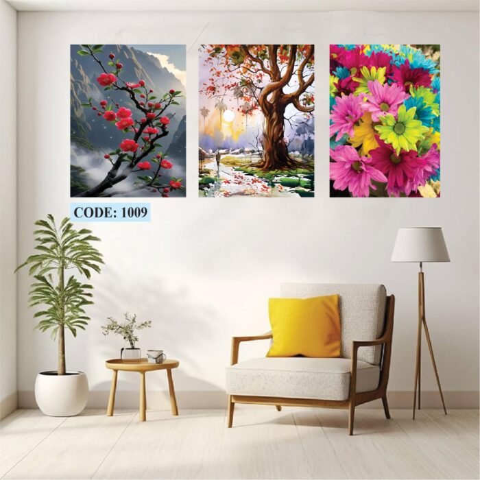 Wall Canvas 3 pic set, Code 1009
