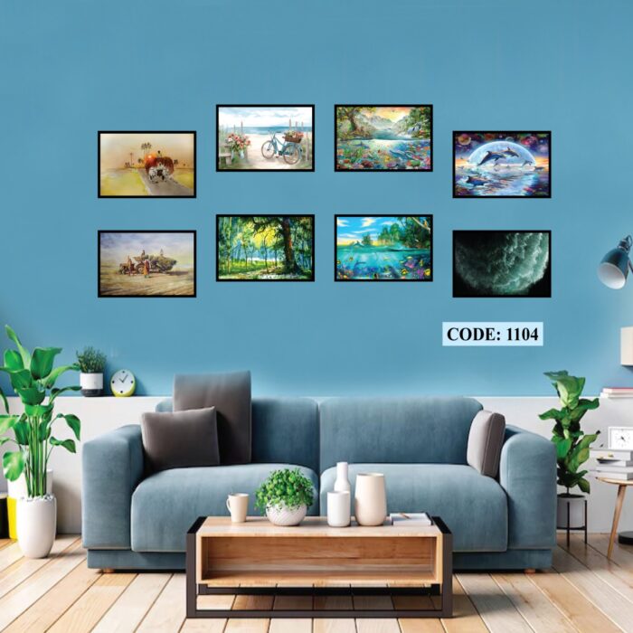 8 Pis Combo Wall Canvas set, Code 1104
