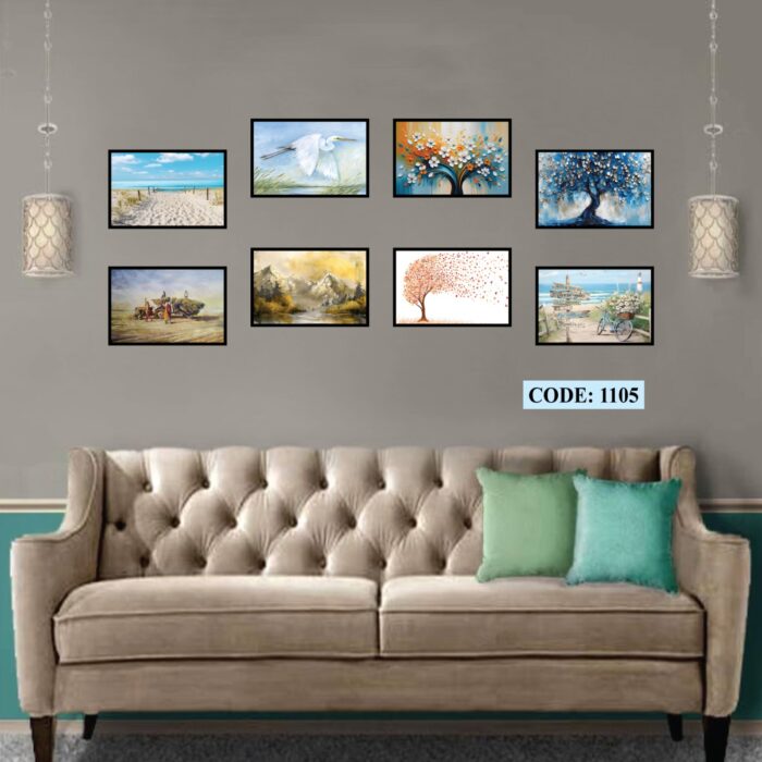 8 Pis Combo Wall Canvas set, Code 1105